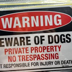 Beware Of Dog Sign