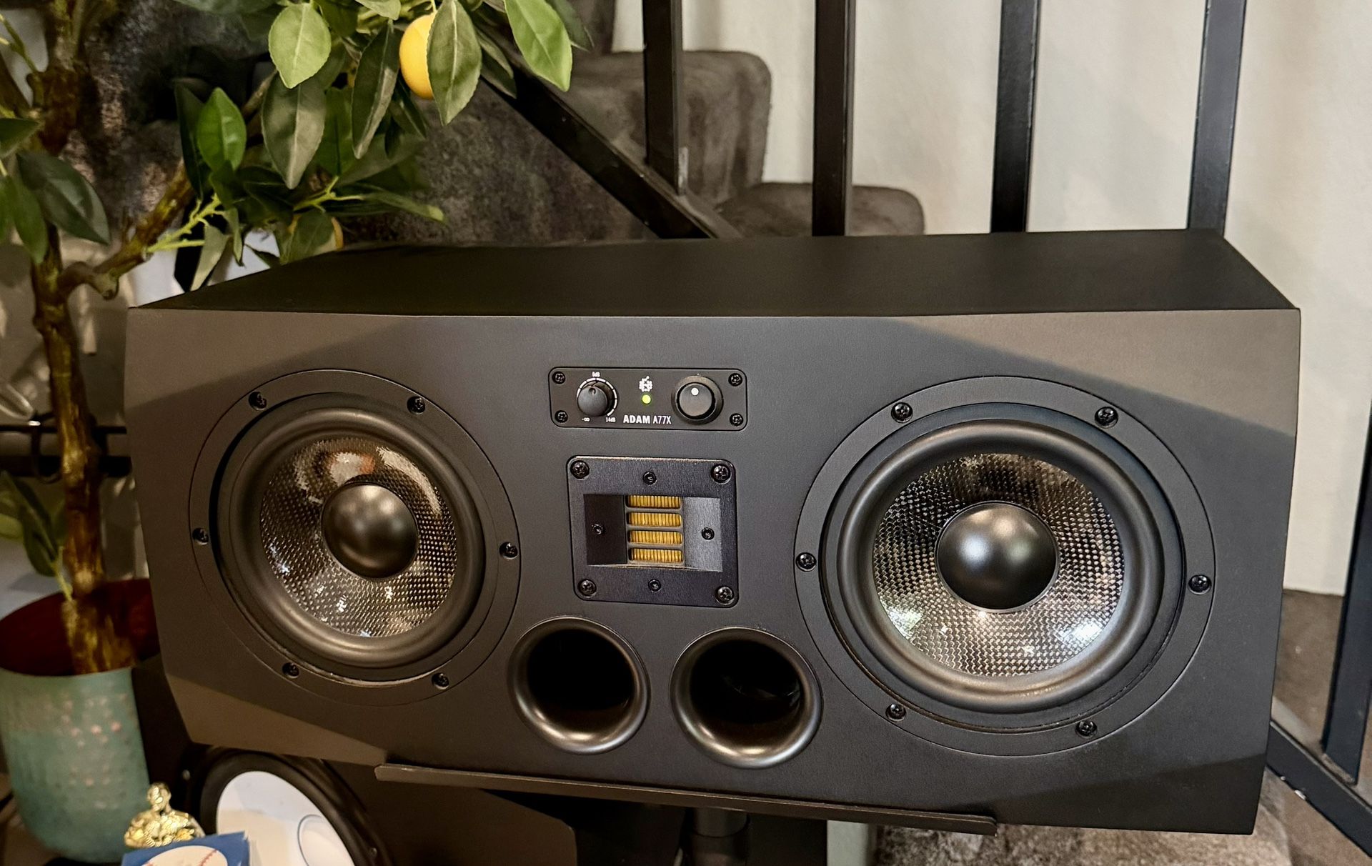 Adam Audio A77X Studio Monitor Pair With Frameworks Desk Stands 