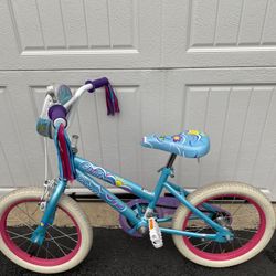 Girls Bike, 16”, With Supporting Wheels