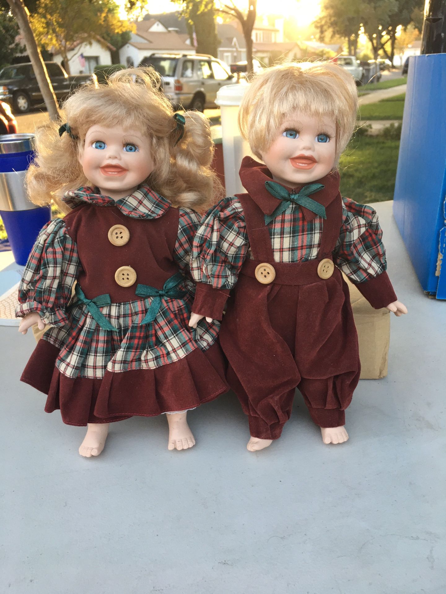 Twin Ceramic Dolls