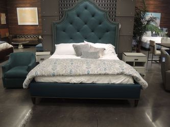 Whittemore-Sherrill Design Five King Arch Bed - Teal | Headboard