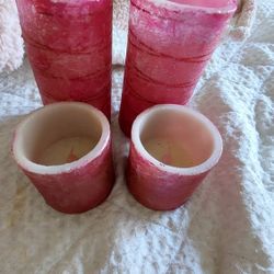 4 Red Led Candles $5