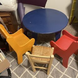 Kids Table With 3 Chairs 