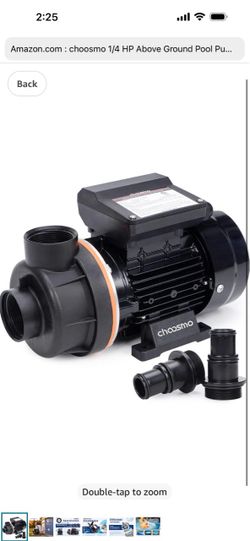 1/4 HP Above Ground Pool Pump Replacement, 2220 GPH High Flow 115V Corded Pool Filter Pump for Existing Sand Filter Setups, Swimming Pool Circulation 