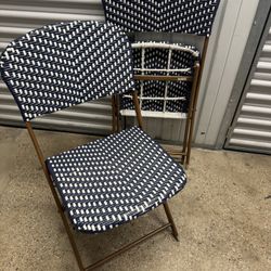Set Of Bistro Foldable Chairs 