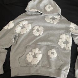Denim Tear Hoodie Grey L