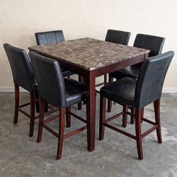 Six chair hightop table set