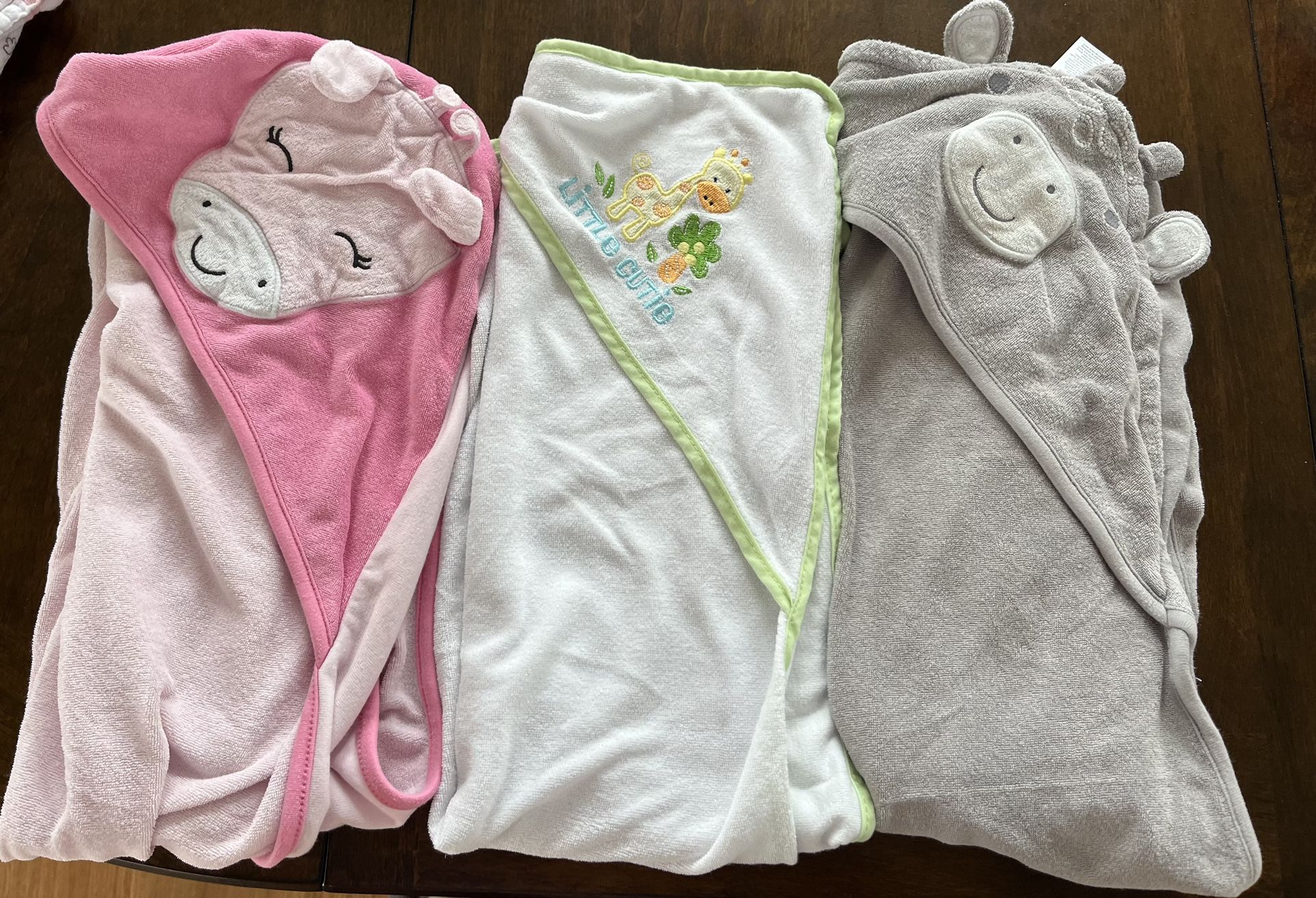3 Hooded Baby Towels