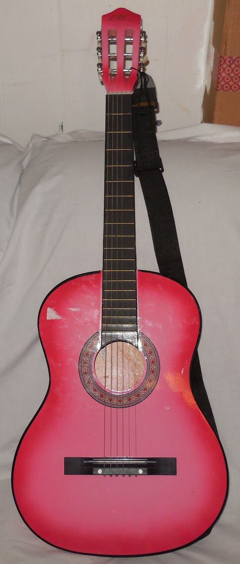 Pink BC acoustic guitar