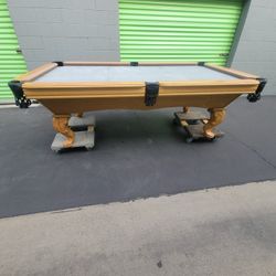 Pool Table 8ft Natural honey (Free Delivery & Setup)w New Color Felt Of Your Choice.