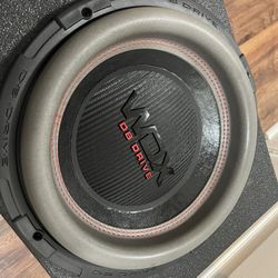 WDX12G5.2 : 12", With a Sony XM-1ES Amp, And Rockville RQB12 QBOMB Single 12" Vented Subwoofer Enclosure With Rhino Bedliner Finish
