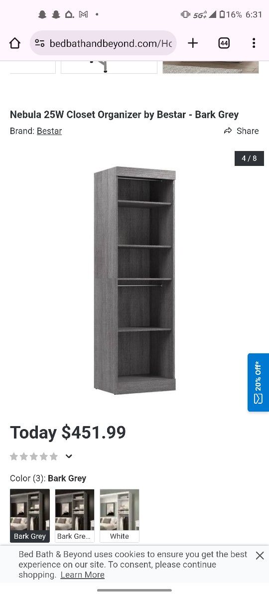 Modern Closet Organizer
