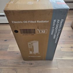 AOITUN - Oil Filled Radiator Heater - 1500W with Adjustable Thermostat -NEW FACTORY SEALED 