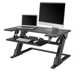 Standing Desk Converter With USB And Keyboard Tray