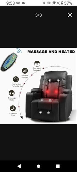 Black recliner swivel rocking recliner chair living room furniture recliner brand new in the box with massage massage recliner ☑️🆕✅