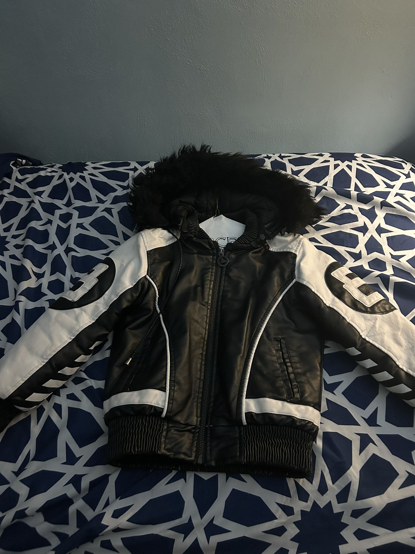 Little Kids Leather Coat