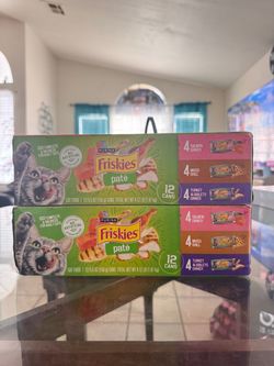 Purina Friskies Wet Cat Food Pate Variety Pack Salmon Dinner, Turkey and Giblets Dinner and Mixed Grill - (2 Packs of 12) 5.5 oz. Cans