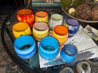 Solar System Planetary Glassware Set   Vibrant glass tumblers featuring designs inspired by the sun and planets of the solar system. This set includes