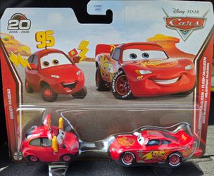 Disney Pixar Cars Maddie Mcgear and Lightning Mcqueen 20th Anniversary