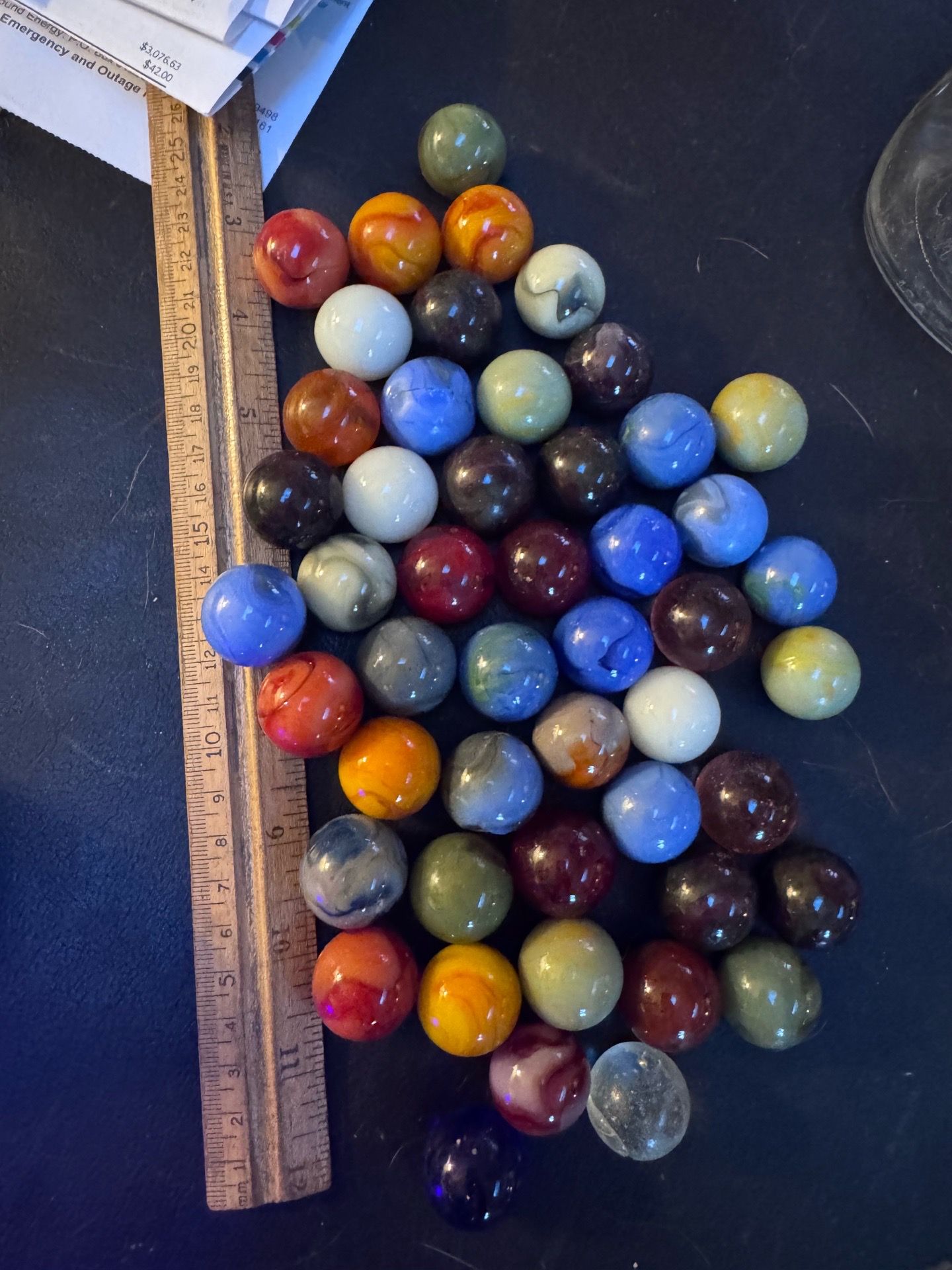 54 vintage shooter marbles