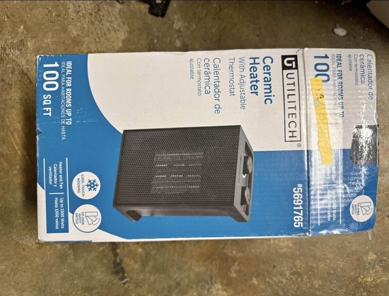 Ceramic Heater With Adjustable Thermostat