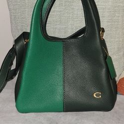 Coach Polished Pebble Leather Lana Shoulder Bag