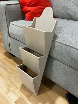 Wooden letter rack, 3 slots
