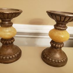 CANDLE MARBLE HOLDERS