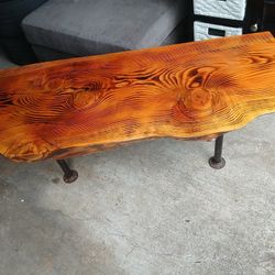 Live Edge Wood Coffee Table/bench