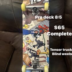 Skateboard Piin Mafia Pro deck 8:5 $65 Complete 