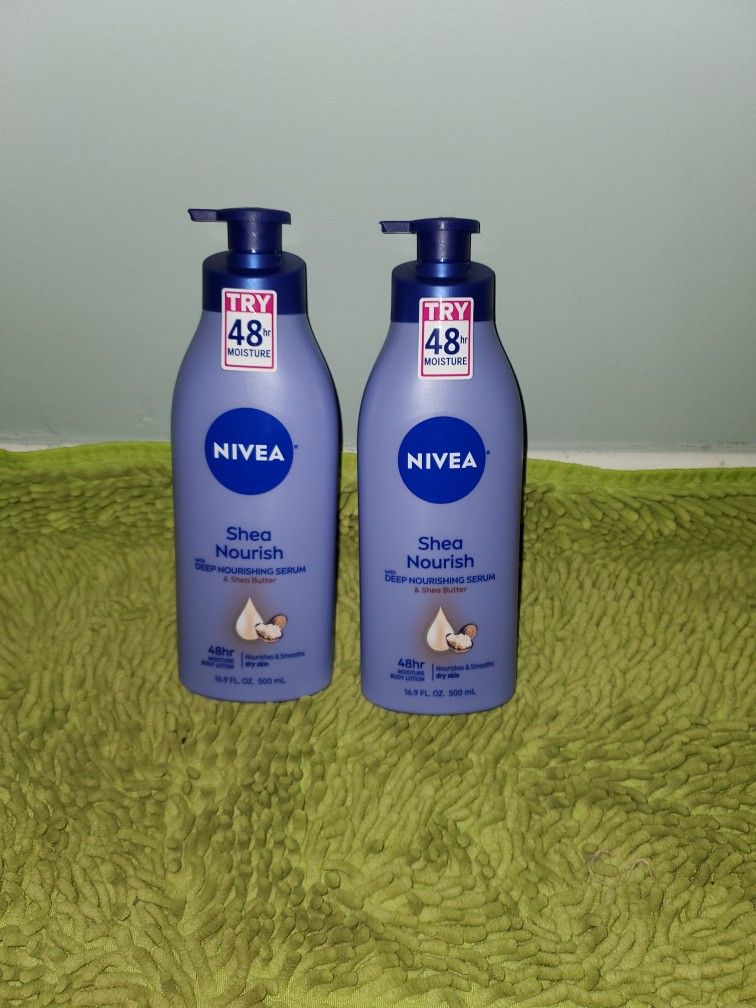 2 Nivea Shea Nourish Body Lotion 16.9oz