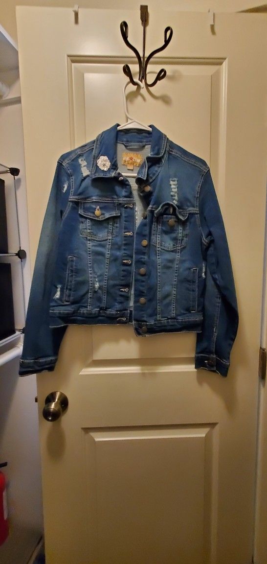 Bride and Flower Girl Jean Jackets