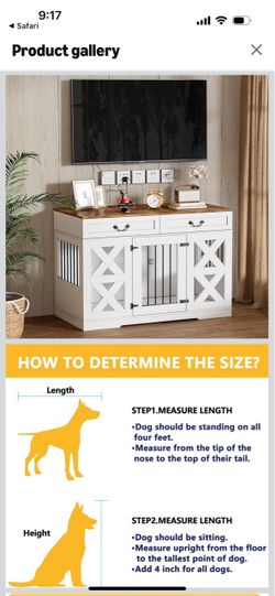 Dog Crate Furniture Console Table Cabinet