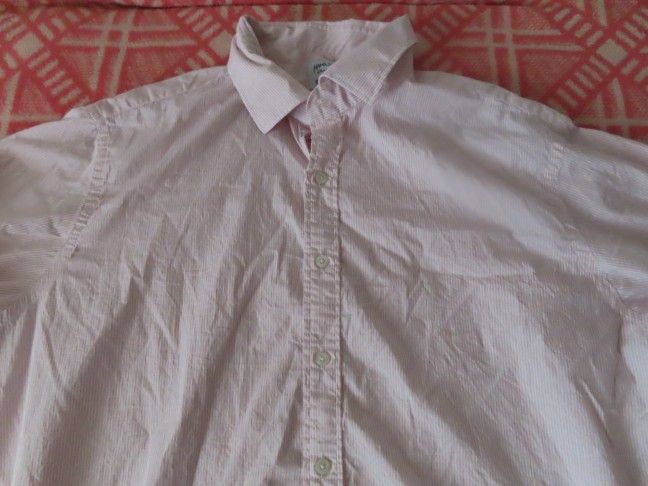 Todd Snyder x Hamilton Shirt pink White striped Dress Shirt sz
