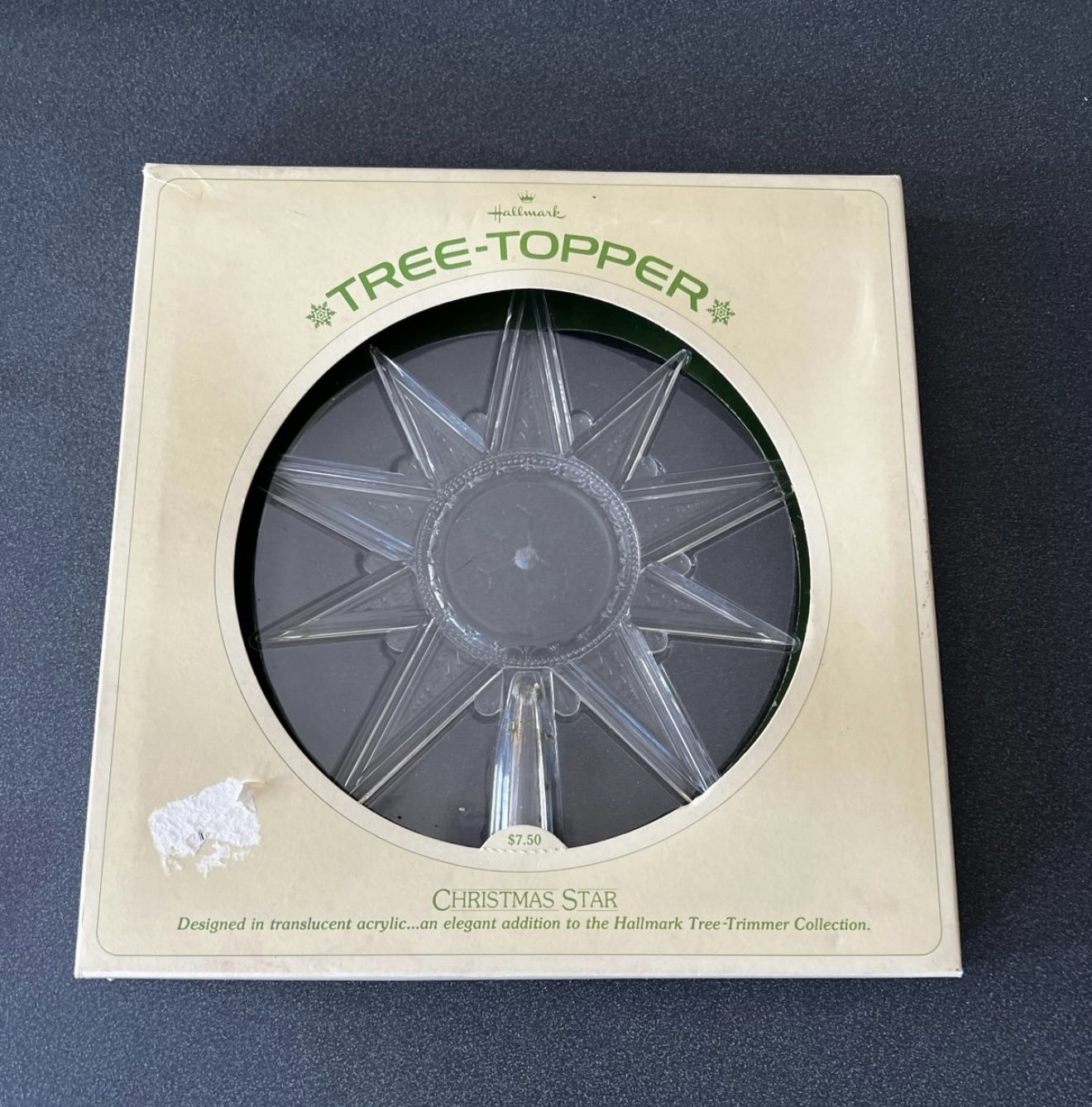 vintage Hallmark Christmas Star Tree Topper from 1978.