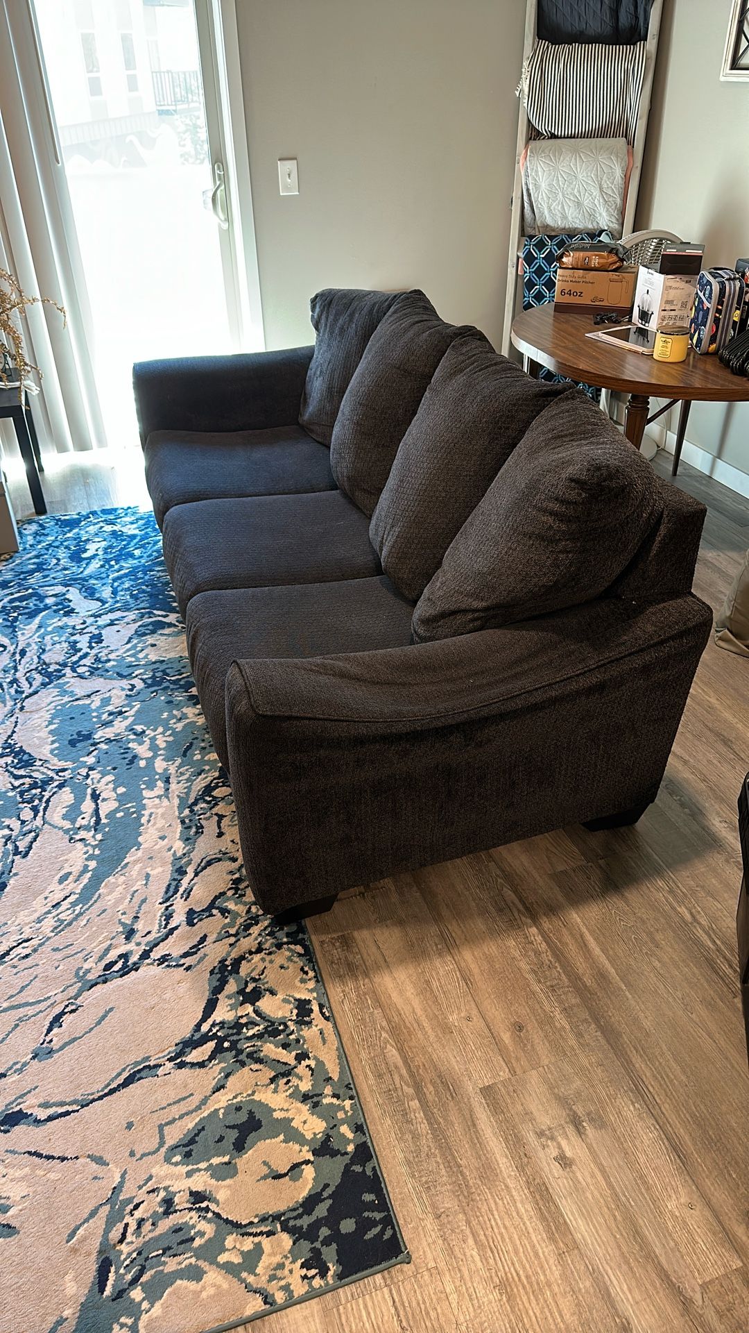 Two Blue Fabric Couches (You Haul)