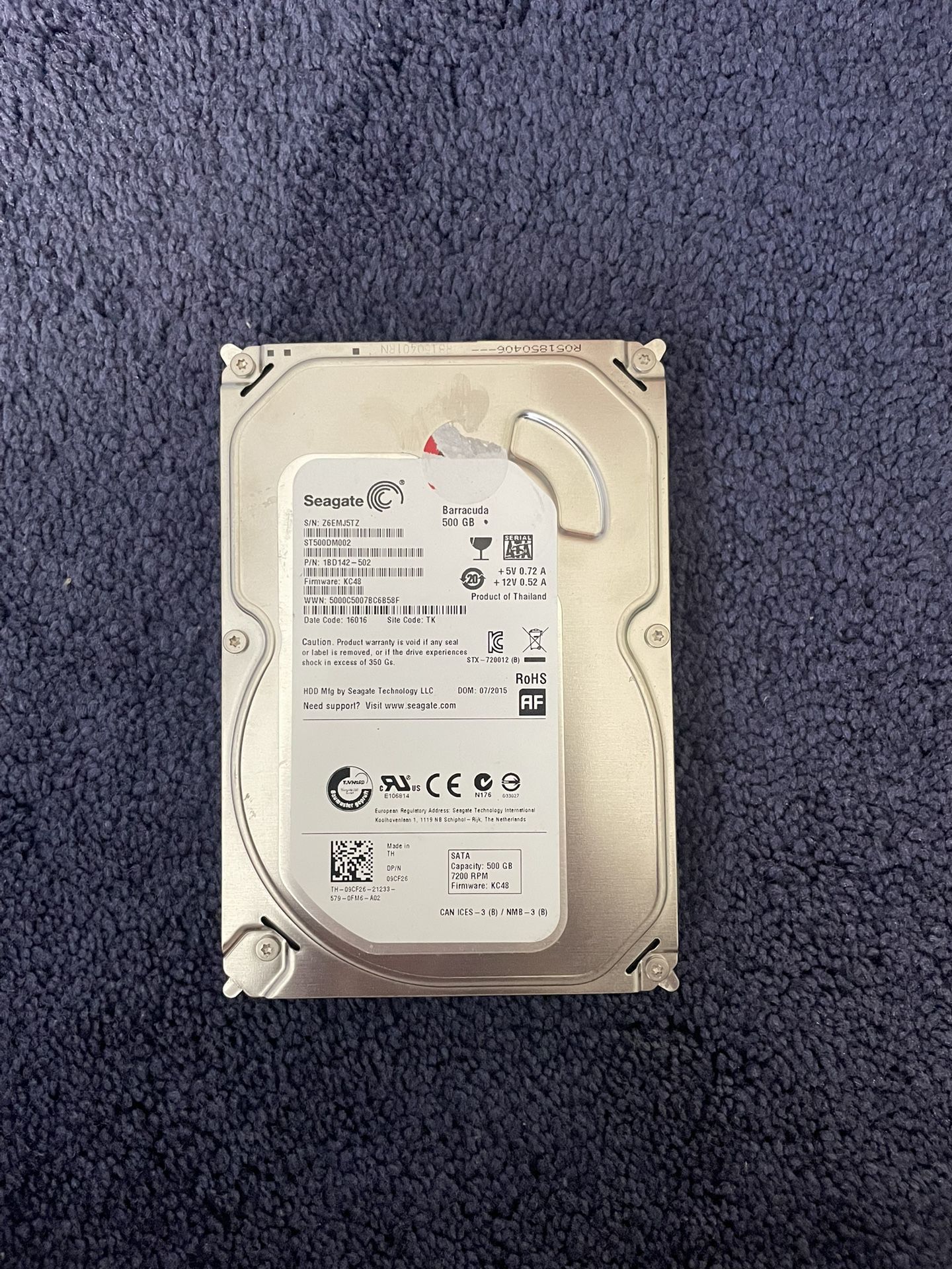 Seagate Barracuda ST500DM002 500GB 3.5" SATA Desktop Hard Drive HDD TESTED GOOD