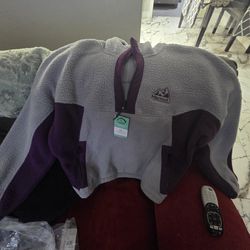 MARMOT Men's Super Aros Fleece Hoody Jacket, Sleet/Purple Fig, M