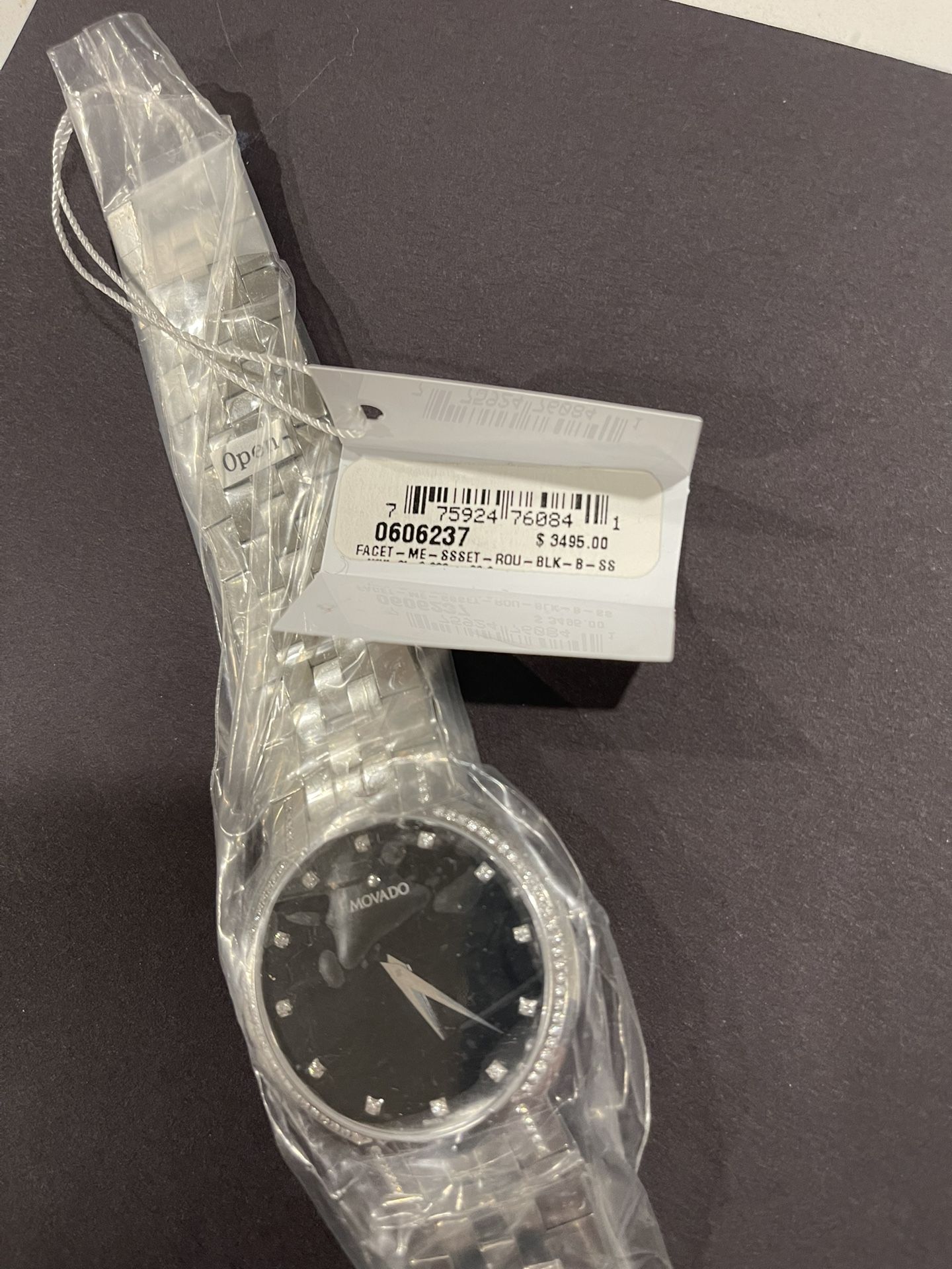 Movado Men's Swiss Faceto Diamond Watch