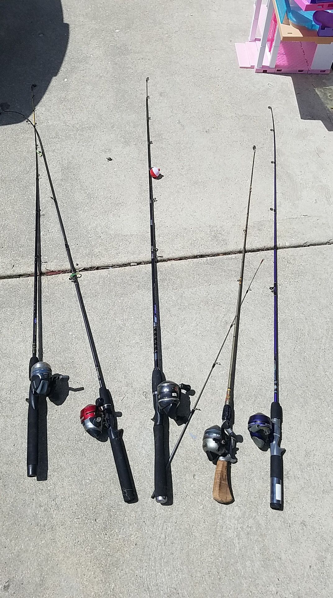 Fishing Rods and Reels (1 for $25 each or all five for $100)