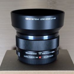 OM SYSTEM M.Zuiko Digital 17mm f/1.8 II Pancake Micro Four Thirds MFT Lens