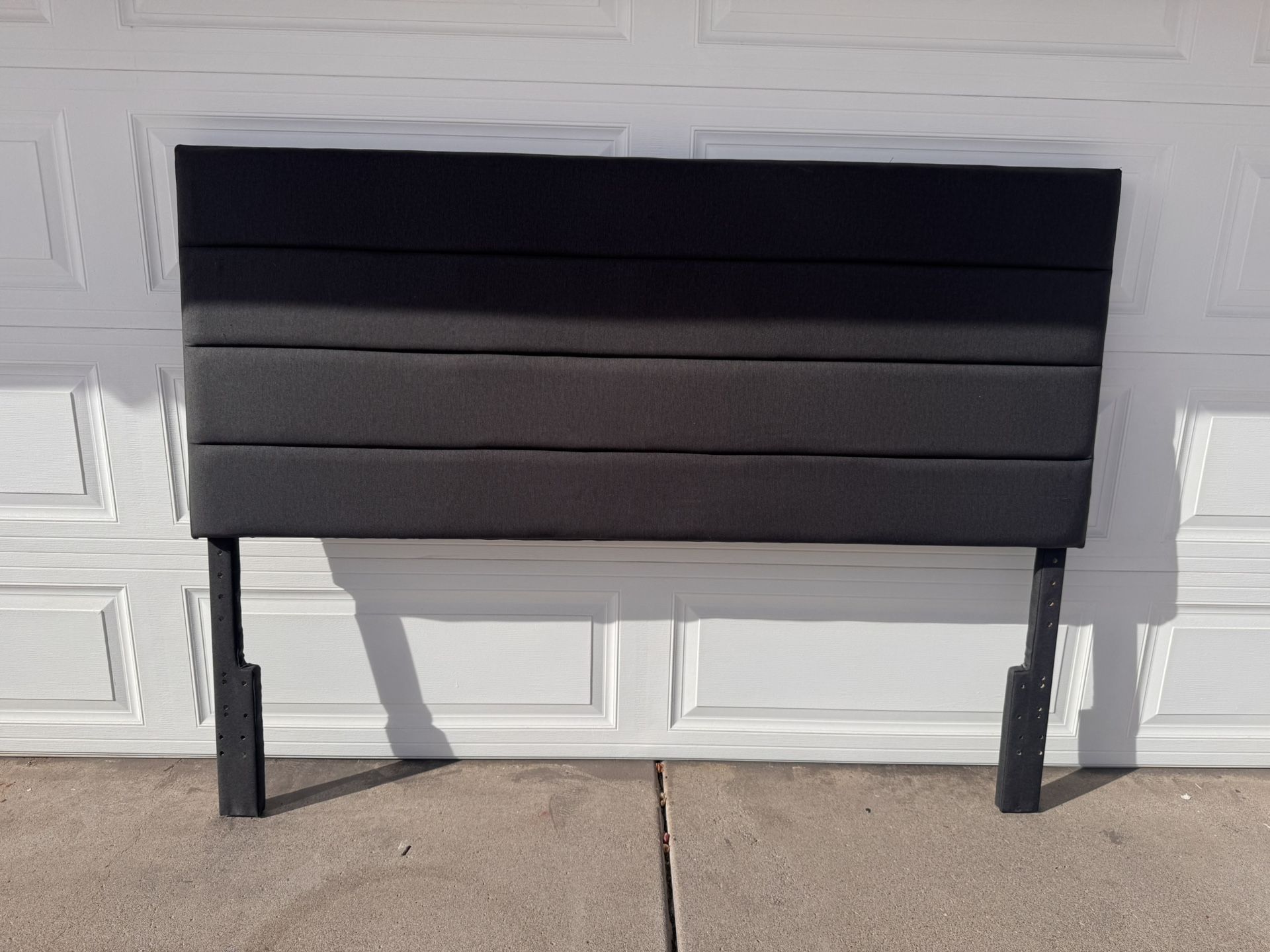 King Size Upholstered Headboard – Charcoal Gray (Adjustable Height)