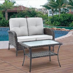 Patio loveseat patio love couch outdoor patio furniture brand new patio sofa set 🆕🚛🚎🆕