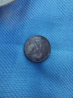 2002 Germany 2 Euro coin mint mark G, nice toning
