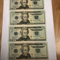 $20 Star Note - Set of 4