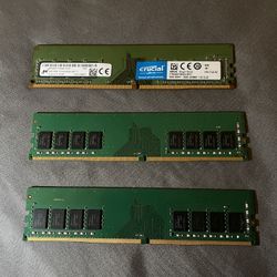 8gb DDR4 RAM 3200mhz - 3pcs - $10 Each 