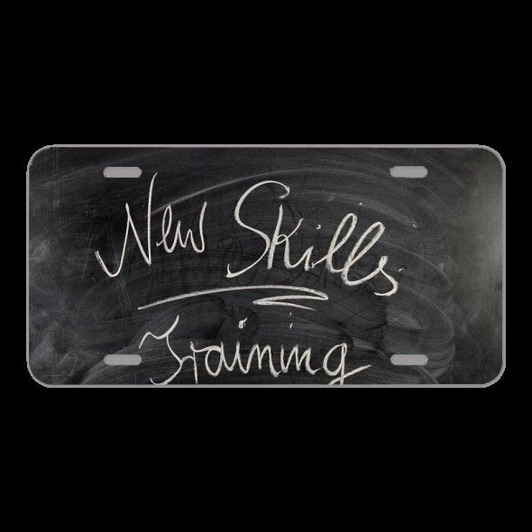 License Plate Novelty Car Front Board Chalk Training Skills Teaching