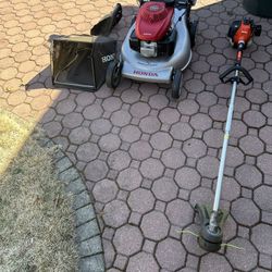 Honda Lawn Mower And Echo Weed Wacker
