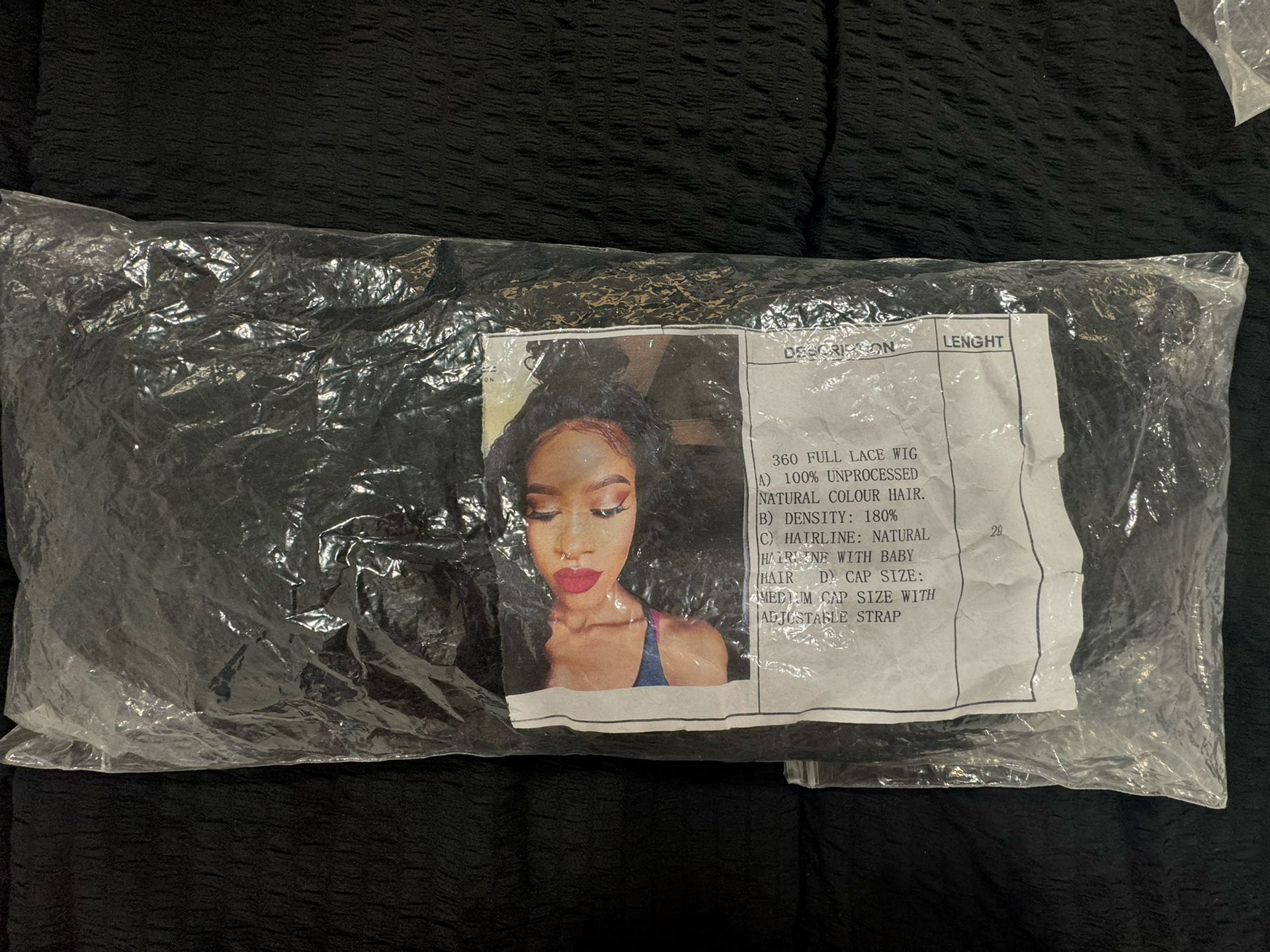 360 FULL LACE WIG 100% UNPROCESSED NATURAL COLOUR HAIR WITH ADJUSTABLE STRAP 18 inches 20 inches 22 inches 24 inches . AVAILABLE