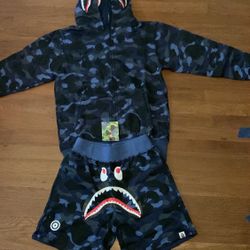 Bape Jacket And Shorts Set